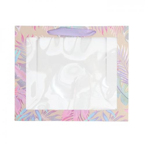 Пакет крафтовый с пластиковым окном «Нежность» 31 х 26 х 11 см  (Подарочная упаковка, Пакеты), фото-4