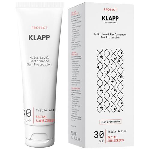 Клапп Солнцезащитный крем Facial Sunscreen SPF30, 50 мл (Klapp, Multi Level Performance, Protect)