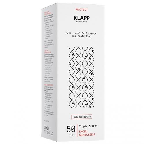 Клапп Солнцезащитный крем Facial Sunscreen SPF 50, 50 мл (Klapp, Multi Level Performance, Protect), фото-3
