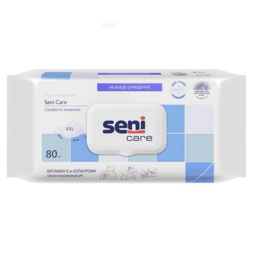 Влажные салфетки с витамином E 20х30 см, 80 шт (Care)