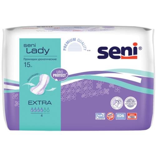 Сени Урологические прокладки для женщин Extra 14 х 29,5 см, 15 шт (Seni, Lady)