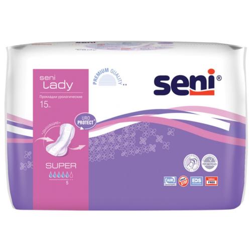 Сени Урологические прокладки для женщин Super 18х37 см, 15 шт (Seni, Lady)