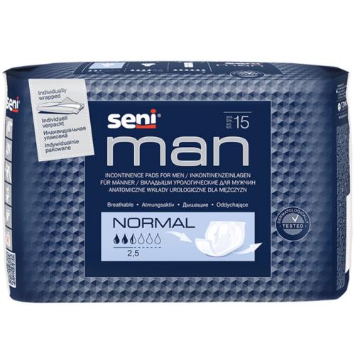 Сени Урологические прокладки для мужчин Normal 21,5х28,5 см, 15 шт (Seni, Man)
