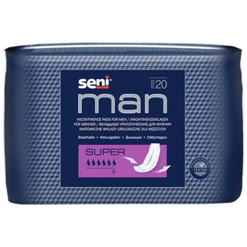 Сени Урологические прокладки для мужчин Super 9х40 см, 20 шт (Seni, Man)