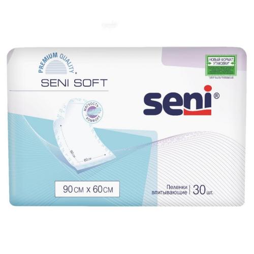 Сени Впитывающие одноразовые пеленки 90x60 cм, 30 шт (Seni, Soft)