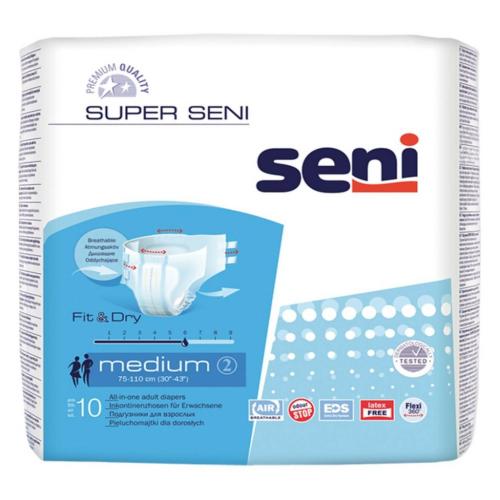 Сени Подгузники для взрослых Medium, 10 шт (Seni, Super)