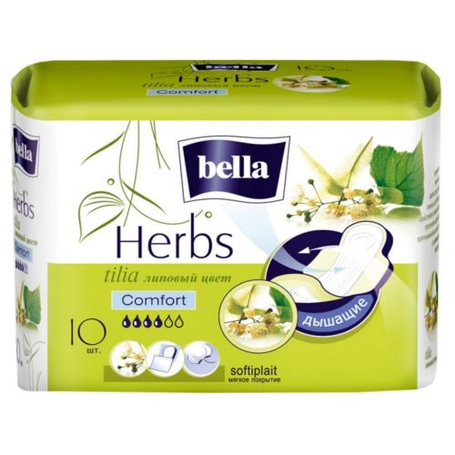Прокладки с экстрактом липового цвета Herbs Tilia Comfort, 10 шт (Гигиенические прокладки)