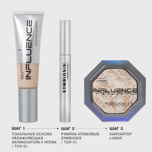 Инфлюенс Бьюти Румяна кремовые Symbiosis Creamy blushes, shade 01, 1,8 мл (Influence Beauty, Лицо), фото-6