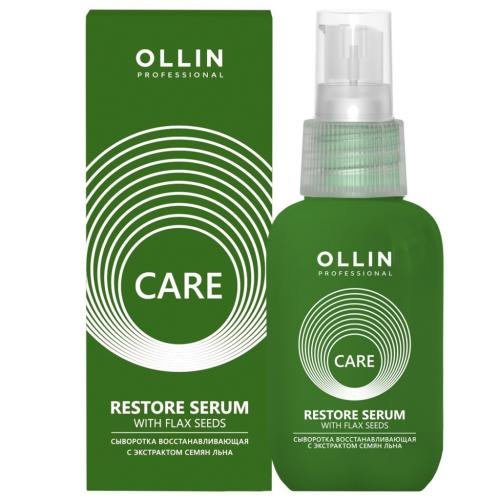 Оллин Восстанавливающая сыворотка с экстрактом семян льна, 50 мл (Ollin Professional, Уход за волосами, Care)