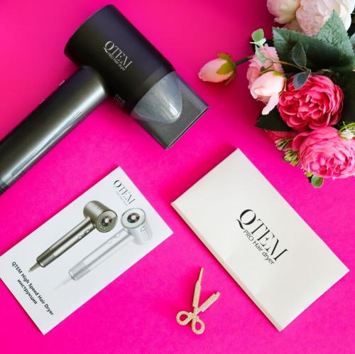 Кьютэм Фен Touch Sensing Hair Dryer, темно-серый, 1 шт (Qtem, Pro Tools), фото-2