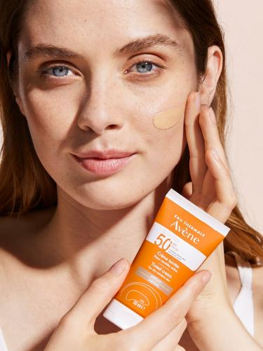 Авен Крем солнцезащитный тонирующий SPF 50+, 50 мл (Avene, Suncare), фото-9