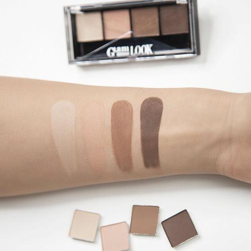 Матовые тени для век Glam Look 4 оттенка, 4 г (Глаза), фото-3