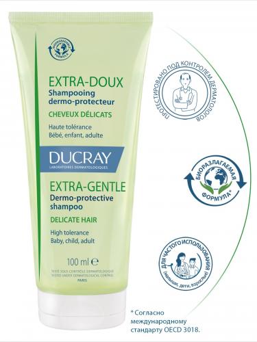 Дюкрэ Защитный шампунь для частого применения без парабенов, 100 мл (Ducray, Extra-Doux), фото-3