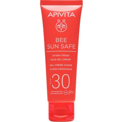 Апивита Солнцезащитный свежий увлажняющий гель-крем для лица SPF 30, 50 мл (Apivita, Bee Sun Safe)