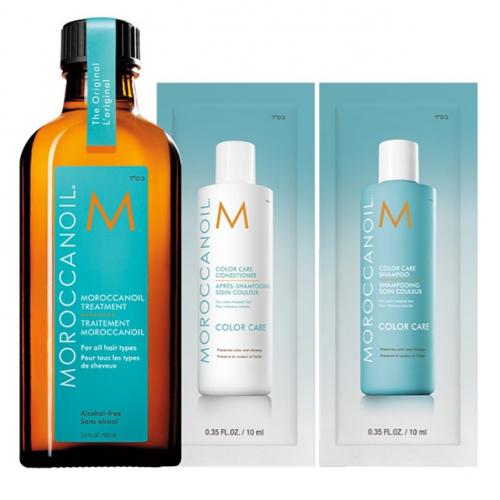 Морокканойл Набор (масло для всех типов волос 100 мл + шампунь 10 мл + кондиционер 10 мл) (Moroccanoil, Color Care)