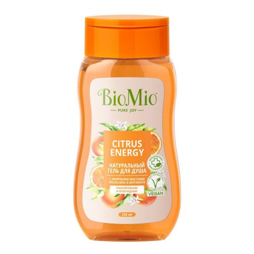 БиоМио Гель для душа с эфирными маслами апельсина и бергамота Citrus Energy 3+, 250 мл (BioMio, Для ванны и душа)