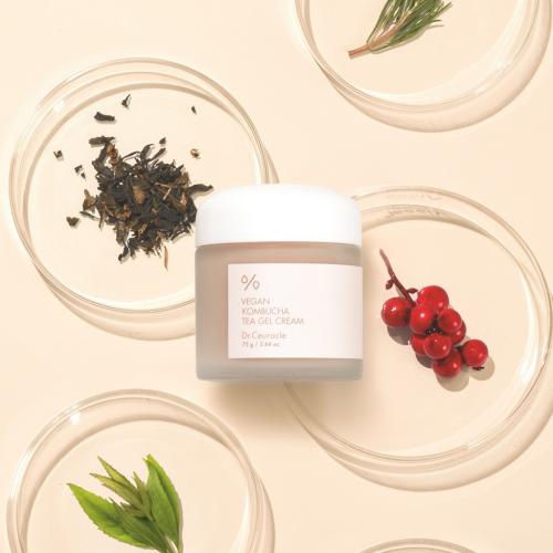 Доктор Сьюрикл Веганский гель-крем с чаем комбуча Tea Gel Cream, 75 г (Dr. Ceuracle, Vegan Kombucha), фото-3