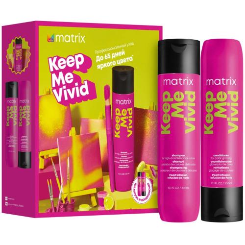 Матрикс Набор Keep Me Vivid для сохранения яркого цвета волос (шампунь 300 мл + кондиционер 300 мл) (Matrix, Total results, Keep me vivid)