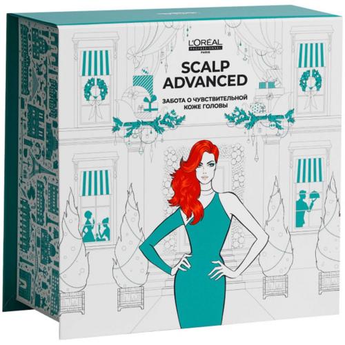 Лореаль Профессионель Зимний набор Scalp Advanced для чувствительной кожи головы (шампунь 300 мл + смываемый уход 200 мл) (L'Oreal Professionnel, Уход за волосами, Scalp Care), фото-2