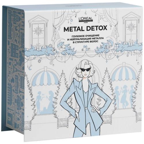 Лореаль Профессионель Зимний набор Metal Detox для окрашенных волос (шампунь 300 мл + маска 250 мл) (L'Oreal Professionnel, Уход за волосами, Metal Detox), фото-2