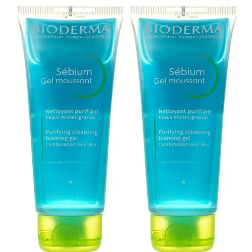 Биодерма Очищающий гель для лица, 2 х 100 мл (Bioderma, Sebium), фото-2