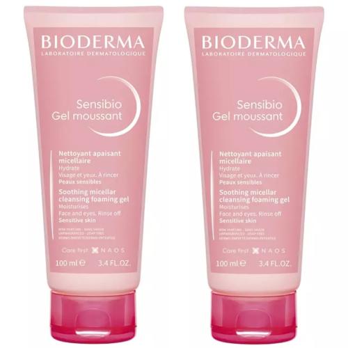 Биодерма Мицеллярный гель для чувствительной кожи, 2 х 100 мл (Bioderma, Sensibio), фото-2