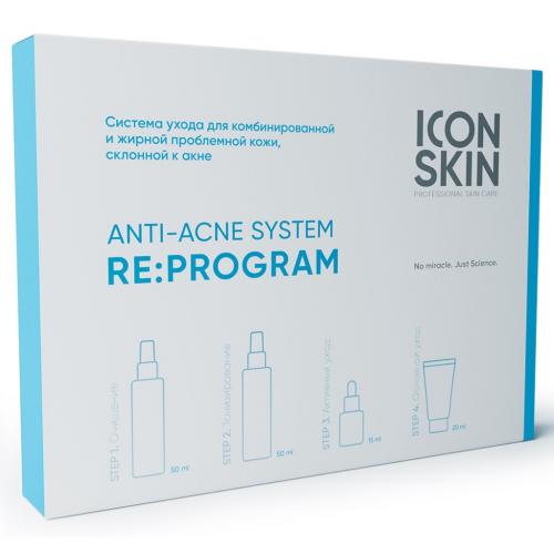 Айкон Скин Набор для ухода за жирной кожей лица, против воспалений и акне, 4 средства (Icon Skin, Re:Program), фото-12