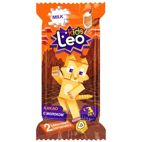 Батончик белковый с молоком, какао и витамином 3+, 25 г (Леовит, Leo Kids)