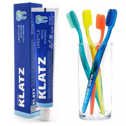 Клатц Набор Lifestyle (зубная паста &quot;Бережное отбеливание&quot; 75 мл + зубная щетка) (Klatz, Lifestyle)