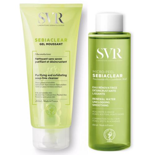 СВР Набор Sebiaclear (очищающий мусс 200 мл + лосьон 150 мл) (SVR, Sebiaclear)