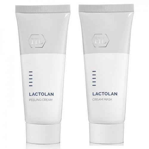 Холи Лэнд Набор Lactolan (ферментативный пилинг-крем 70 мл + питательная маска 70 мл) (Holyland Laboratories, Lactolan)