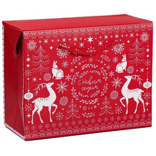 Пакет-коробка «Волшебство праздника», 23 x 18 x 11 см (Подарочная упаковка, Пакеты)