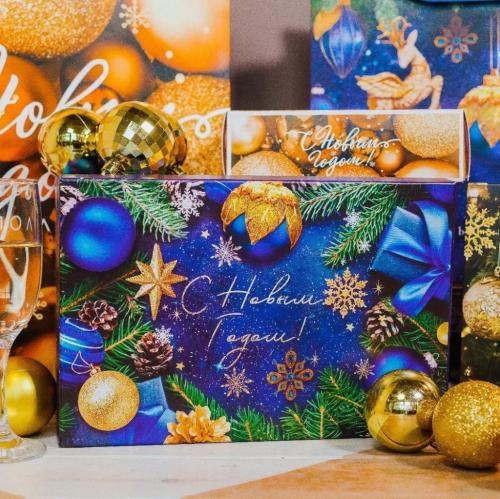 Коробка подарочная «Новогодние игрушки», 28 x 18,5 x 11,5 см (Подарочная упаковка, Коробки), фото-2