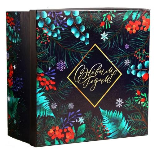 Коробка подарочная «Новогодняя ботаника», 28 x 28 x 15 см (Подарочная упаковка, Коробки), фото-3