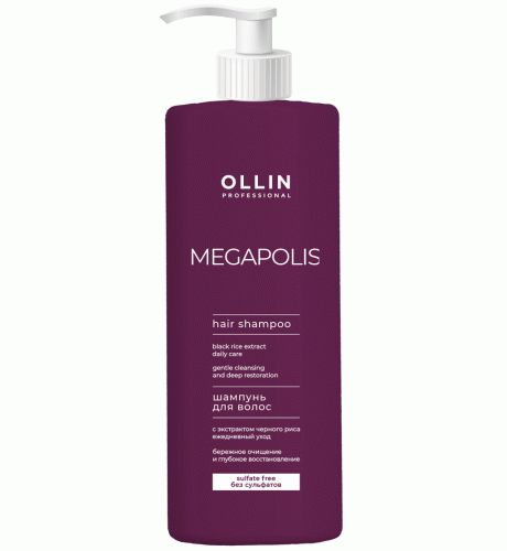 Оллин Бессульфатный шампунь с экстрактом черного риса, 1000 мл (Ollin Professional, Уход за волосами, Megapolis)