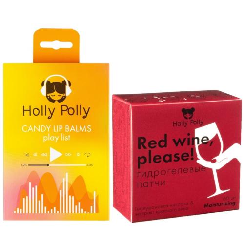 Холли Полли Набор Music Collection (бальзамы для губ Candy Play List + гидрогелевые патчи 60 шт) (Holly Polly, Music Collection)