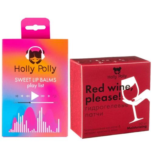 Холли Полли Набор Music Collection (бальзамы для губ Sweet Play List + гидрогелевые патчи 60 шт) (Holly Polly, Music Collection)