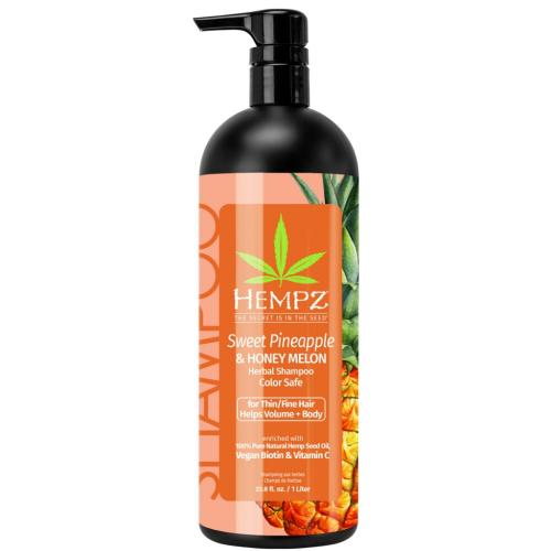 Хемпз Бессульфатный шампунь Sweet Pineapple &amp; Honey Melon Volumizing, 1000 мл (Hempz, Ананас и медовая дыня)