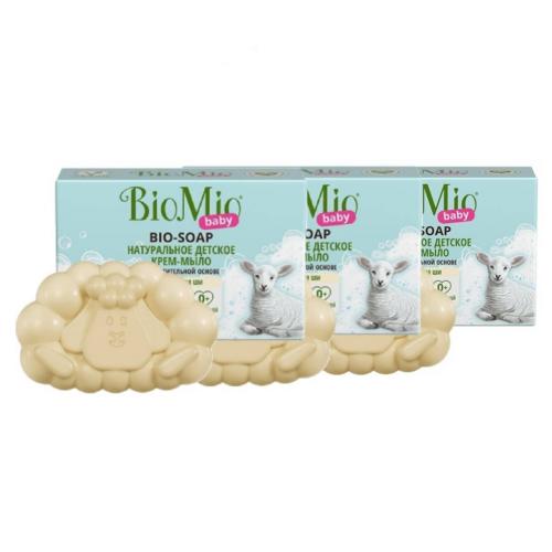 БиоМио Натуральное детское крем-мыло с маслом ши, 3 х 90 г (BioMio, Мыло)