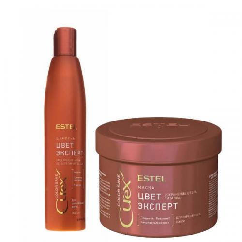 Эстель Набор для окрашенных волос (шампунь 300 мл + маска 500 мл) (Estel Professional, Curex, Color Save)