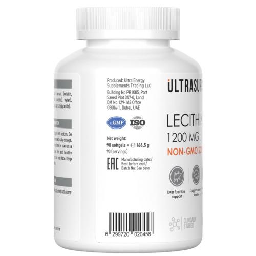 Ультрасаппс Соевый лецитин 1200 мг, 90 мягких капсул (Ultrasupps, ), фото-3