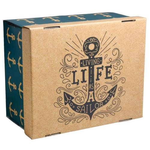 Коробка складная «Морская», 31,2 х 25,6 х 16,1 см (Подарочная упаковка, Коробки), фото-2