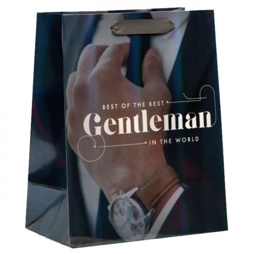 Пакет ламинированный «Джентельмен», 18 х 23 х 10 см (Подарочная упаковка, Пакеты)