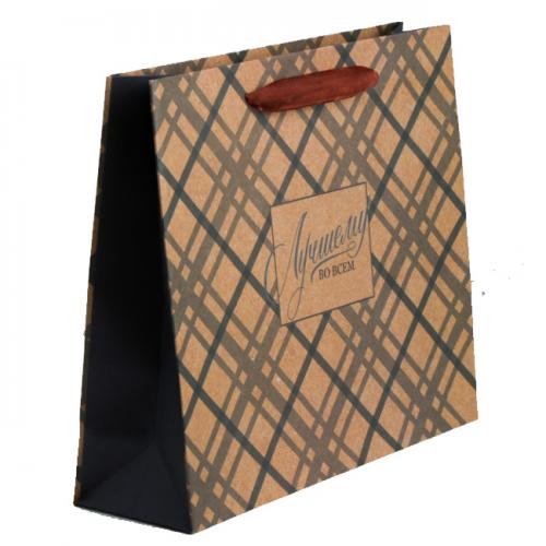 Пакет крафтовый горизонтальный «Лучшему во всём», 23 × 18 × 8 см (Подарочная упаковка, Пакеты), фото-2