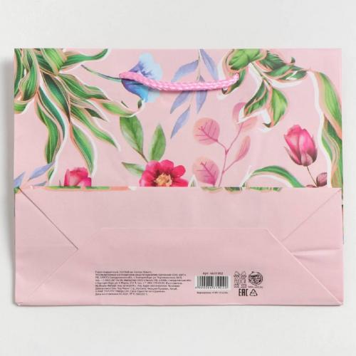 Пакет ламинированный горизонтальный «8 марта», 18 × 23 × 8 см (Подарочная упаковка, Пакеты), фото-4