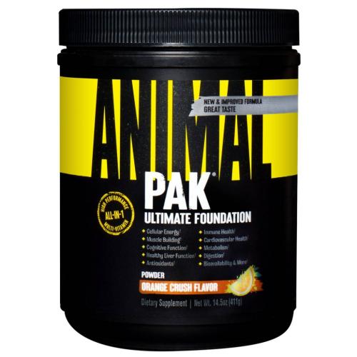 Энимал Комплекс витаминов и минералов со вкусом апельсина Universal Nutrition Pak Powder, 411 г  (Animal, Витамины и минералы)