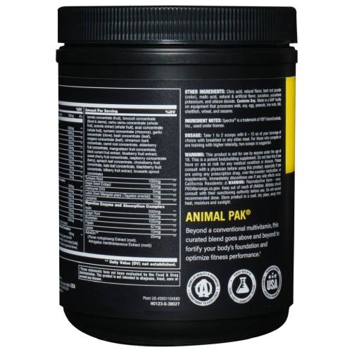 Энимал Комплекс витаминов и минералов со вкусом апельсина Universal Nutrition Pak Powder, 411 г  (Animal, Витамины и минералы), фото-3