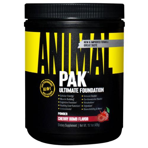 Энимал Комплекс витаминов и минералов со вкусом вишни Universal Nutrition Pak Powder, 429 г  (Animal, Витамины и минералы)