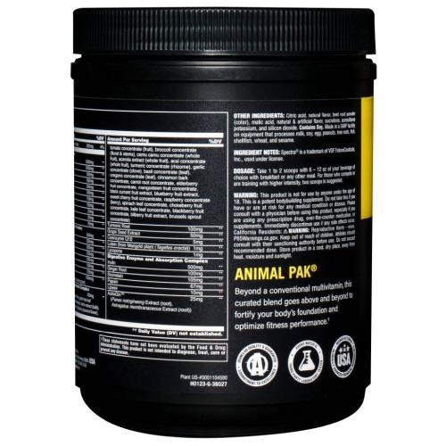 Энимал Комплекс витаминов и минералов со вкусом вишни Universal Nutrition Pak Powder, 429 г  (Animal, Витамины и минералы), фото-3