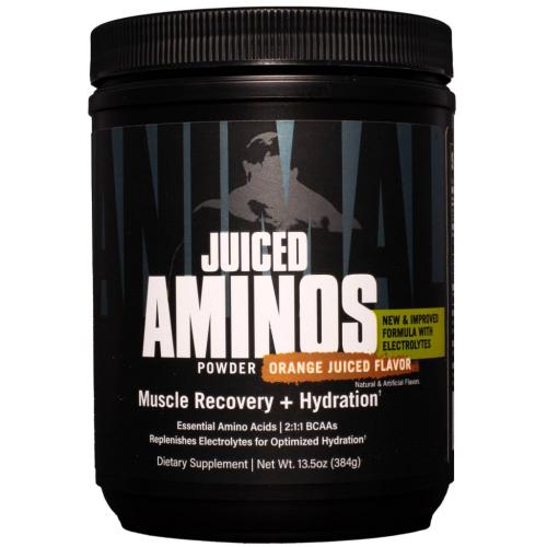 Энимал Комплекс аминокислот со вкусом апельсинового сока Universal Nutrition Juiced Aminos Powder, 377 г  (Animal, Аминокислоты)